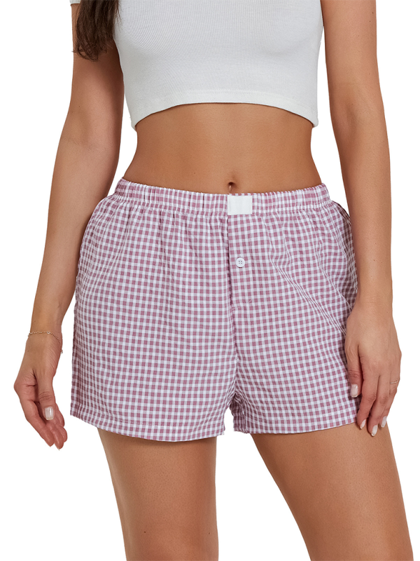 Loose Plaid Shorts