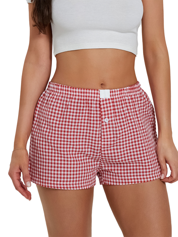 Loose Plaid Shorts