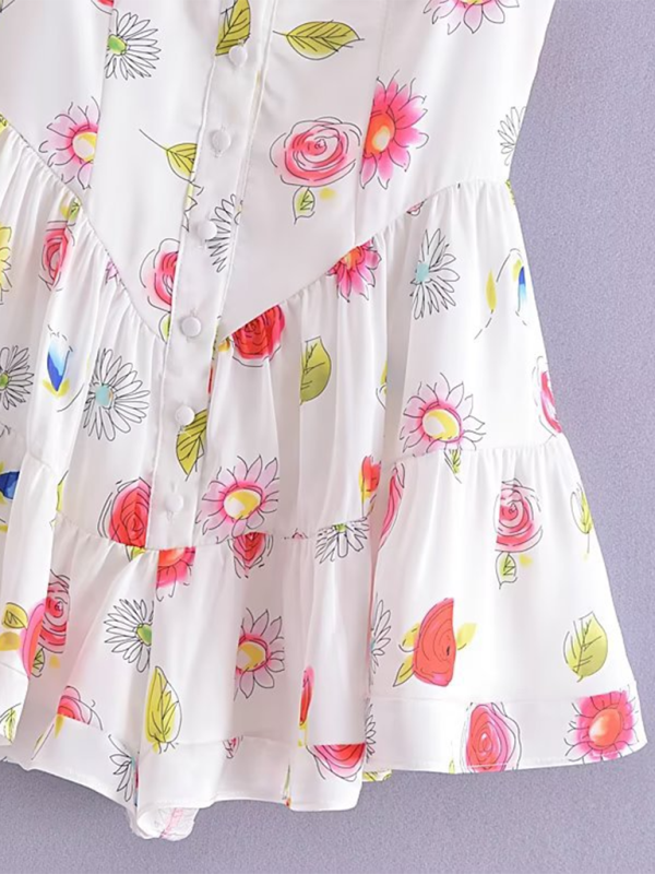 Pretty Square Neck Floral Dress