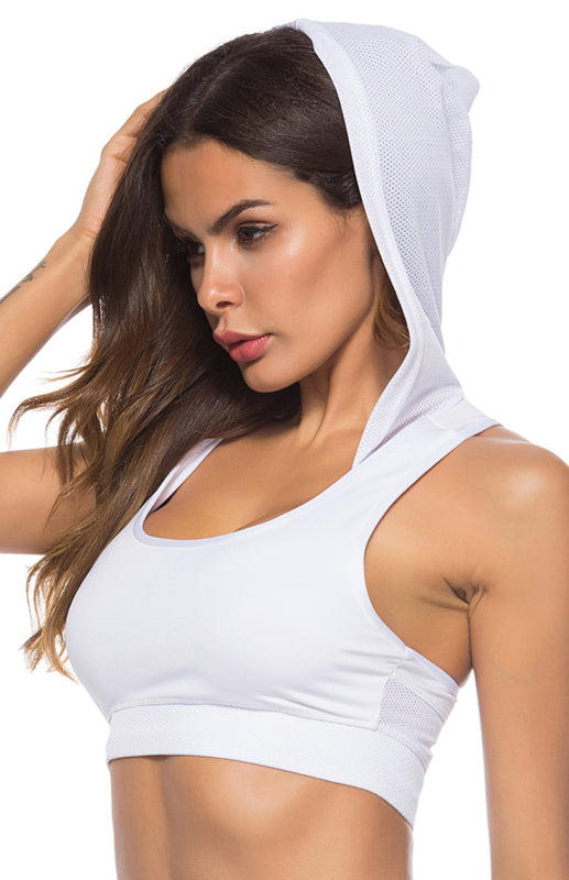 Quick dry sports vest with hood