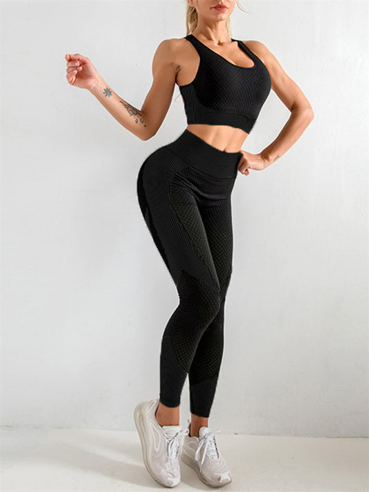 Halter Neck Tank Top + High Waist Pants